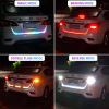 Car Rear Trunk Tail Light 120cm Colorful Dynamic Reverse Warning LED Strip 12v Auto Additional Brake Follow Turn Signal Lamp