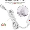SUPERDANNY 9.8ft Power Strip USB Surge Protector Mountable Extension Cord Multiple Protection 5 Outlet 3 USB Port With Hook & Loop Fastener