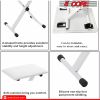 5 Core Adjustable Keyboard Bench 16.3 - 19.6 Inch X style Bench Piano Stool Chair Thick And Padded Comfortable Guitar Stools & Seats - KBB 02 WH