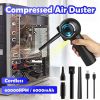 Compressed Air Duster Electric 60000RPM Rechargeable Cordless Air Blower Replaces Compressed Air For Cleaning Computer Keyboard Camera
