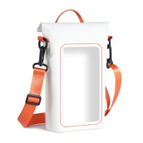 Seaside Mobile Phone Waterproof Bag Outdoor Water-proof Bag (Option: White Orange-Free Size)