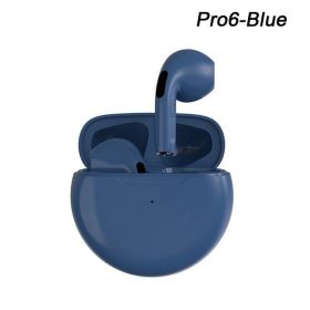 PRO6 Wireless Bluetooth Headset TWS Running Yungong New Stereo Binaural in-Ear Game Gift Color (Color: Blue)