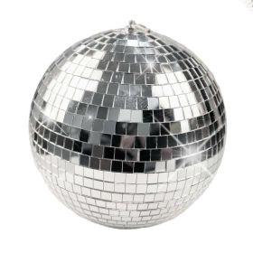 6/8/10/12" Mirror Disco Ball Silver Hanging Reflective Disco Ball Stage Party Decor (size: 6")