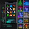 Smart Bluetooth App Control RGB Curtain Lights LED Color Changing Fairy Light DIY Picture Window Christmas Wedding Bedroom Decor