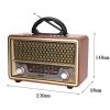 High quality wooden retro portable radio music player AM/FM/SW multi-function bluetooth speaker subwoofer card audio caixadesom